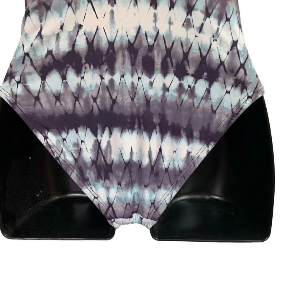 Hobie Swimwear Girl's Size 10 One Piece Bathing Suit Swim Suit Tie-Dye Knotted